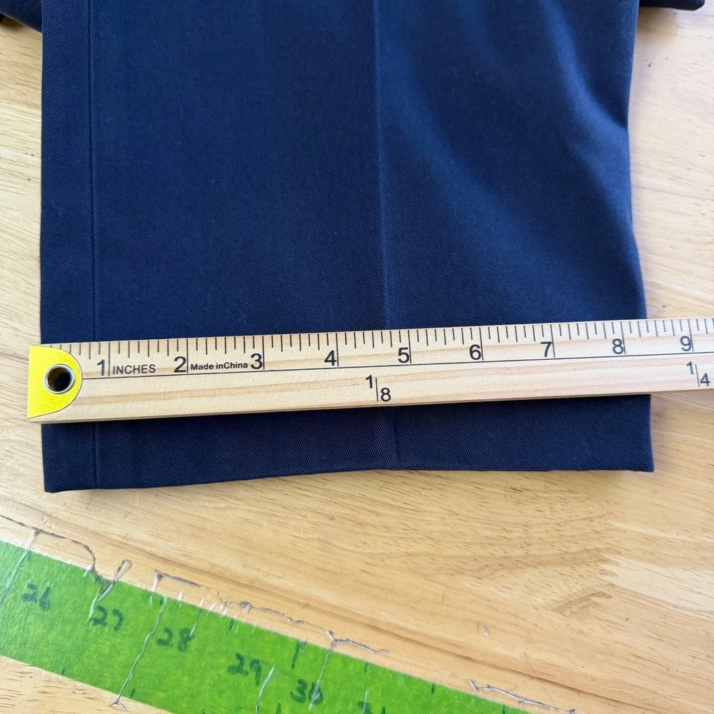Brooks Brothers Advantage Chino Milano Mens 38x27 Slim Fit Navy Blue Pants